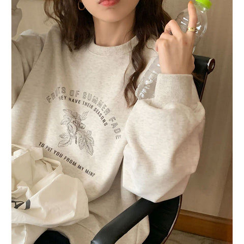 christmas outfit Sonicelife Spring and autumn new oversize lazy style sweatshirt for women loose student ins homemade high-end gentle top women clothing