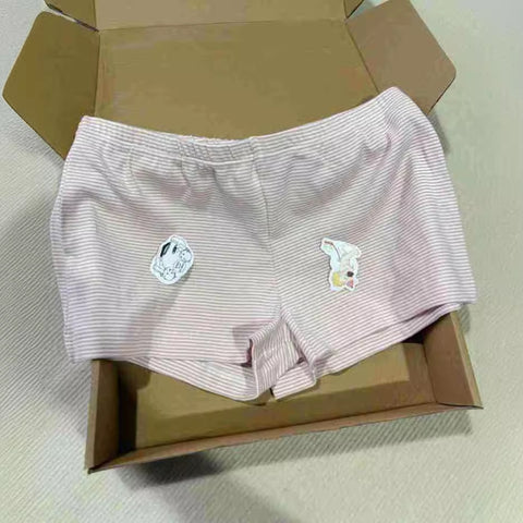 Sonicelife Sweet Striped Elastic Waist Tight Shorts Cotton Comfort Homewear Sleepwear Casual Women Shorts Summer Sports Trouser 2025 New