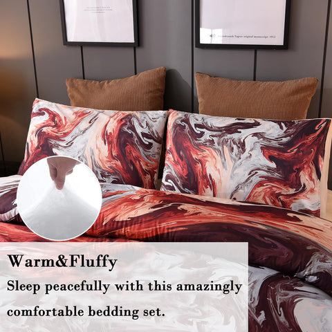 Sonicelife 3pcs Oil Painting Design Printed Bedding Bedroom Set No Comfoter Duvet Cover Set 1 Duvet Cover and 2 Pillowcases Bedroom Decor