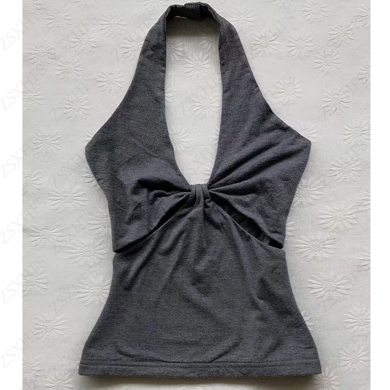 Sonicelife Harajuku Camis Y2k Clothing Women Tank Tops Aesthetic Slim T shirt Korea Crop Top 2000s Vintage Clothes Femme Grunge Streetwear