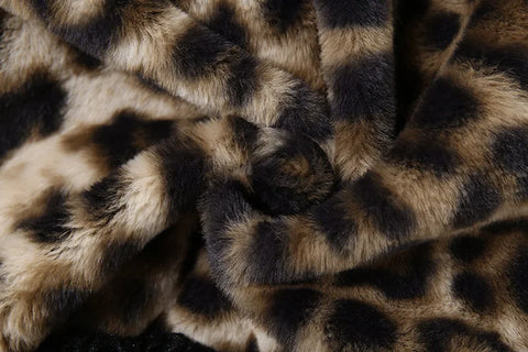 christmas outfit Sonicelife 2025 Winter Autumn Jackets for Women Short Vintage Jacket Sexy Leopard Jacket Outwear Faux Fur Coats
