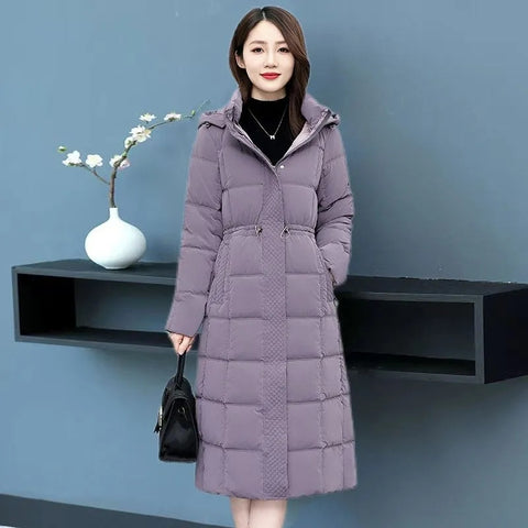 Sonicelife Warm Women Winter Hoodies Parkas Jacket Casual Thick Elegants Abrigos Quilted Overcoat Korean Slim New Cotton Padded Parcas Coat