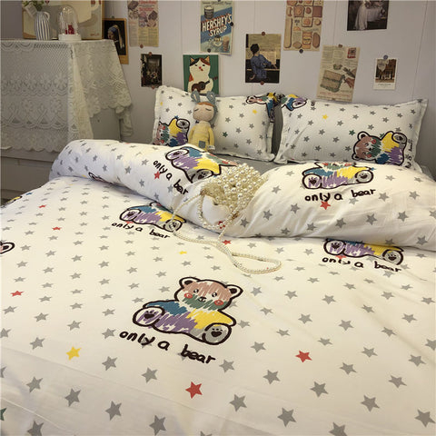 Sonicelife Ins Style Fashion Butterfly Bedding Set For Girls Boys Double Size Flat Sheet Duvet Cover Pillowcase Bed Linen Home Textile