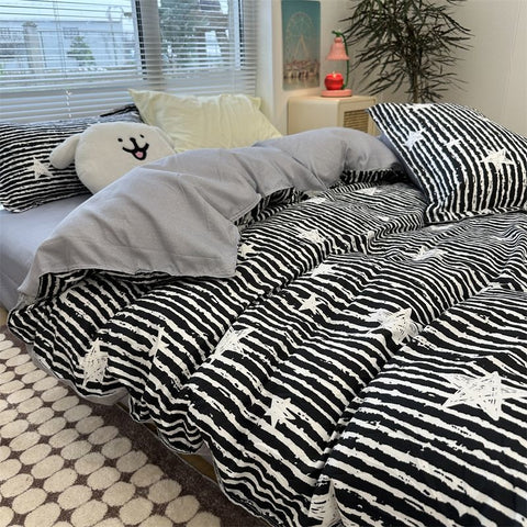 Sonicelife Pastoral Floral Rose Bedding Sets Flat Bed Sheet Duvet Cover Single Double Full Queen King Bedclothes Ins Pure Bedroom Linen