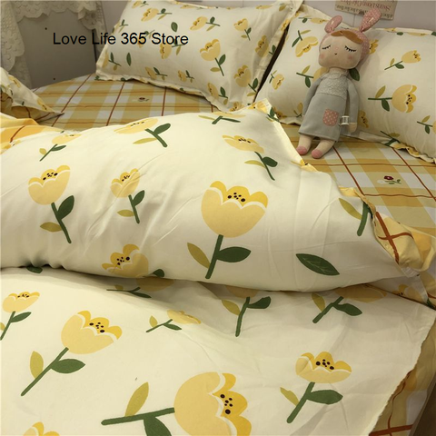 Sonicelife Ins Style Fashion Butterfly Bedding Set For Girls Boys Double Size Flat Sheet Duvet Cover Pillowcase Bed Linen Home Textile