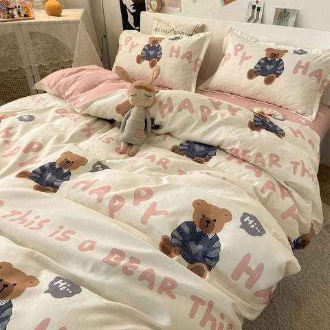 Sonicelife Euro Nordic Blue Solid Home Bedding Set Simple Soft Duvet Cover Set With Sheet Comforter Covers Pillowcases Bed Linen