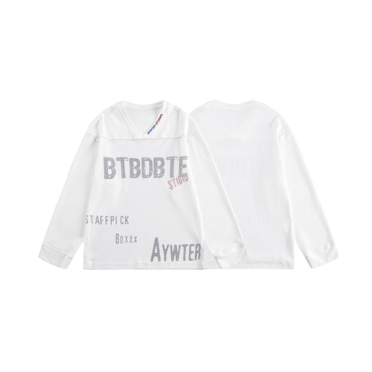 Sonicelife Summer American Loose Splicing See Through Jersey Letter T Shirt Women Street Fashion Slim Hip Hop Y2K Sun Protection Design Top
