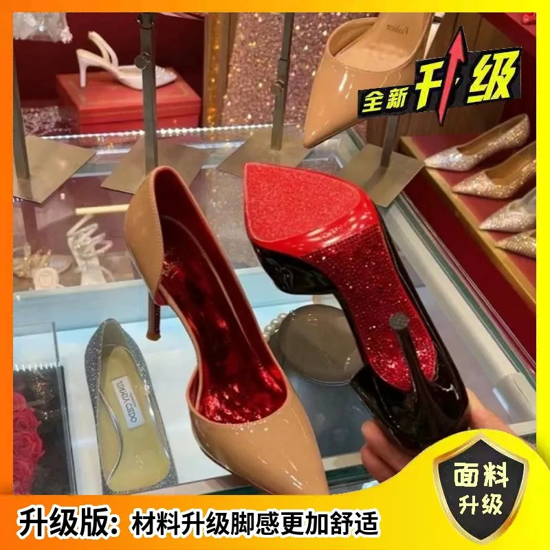 Sonicelife Hollow Women Summer Sexy Single Shoes Pointed Thin Heeled Women's  High  Sandals Wedding  Bride  White Heels