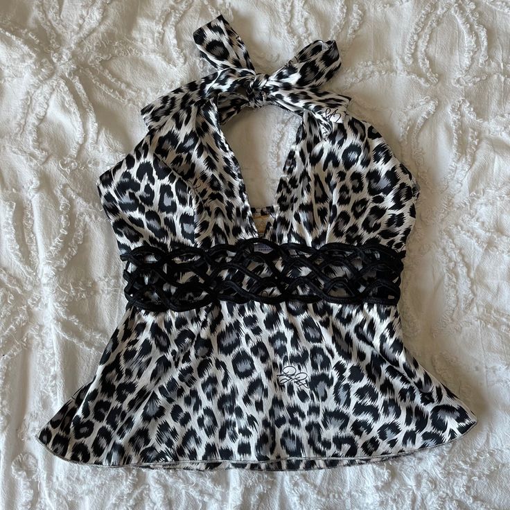 Sonicelife Y2k Tops Camis Women Clothing Leopard Punk Sexy Sling Lace Aesthetic Crop Top Baby Tee Slim Gothic Backless Femme Grunge T shirt
