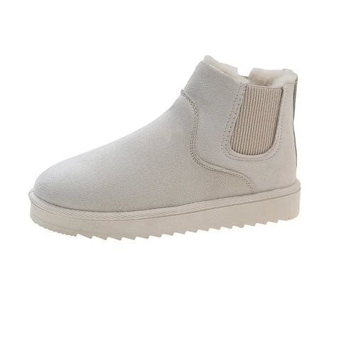 Sonicelife 2025 Thick-soled snow boots  winter new style plus velvet thickened warm  bread ladies shoes big cotton shoes