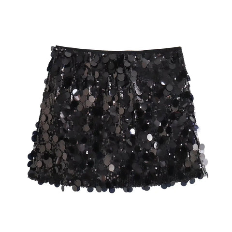 Sonicelife Ladies Sequin Mini Skirt Women Sexy Luxury High Waist Skirts Woman Summer Womens Skirts Streetwear Glitter Short Skirt Female