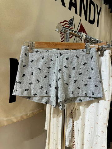 Sonicelife New Bear Bow Print Home Underwear Shorts Women Elastic High Waist Straight Short Pants Summer Sweet Cute Y2K Pajama Sweatshorts
