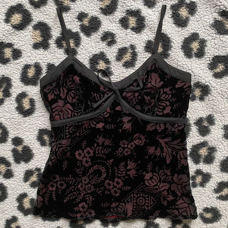 Sonicelife Woman 90s Punk Y2K Aesthetic Classic Gothic Print Vintage Street Halter tops Fit American Camisole Hot Vest emo Harajuku Singlet