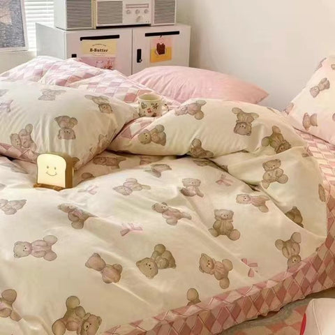 Sonicelife Doughnut Soft And Cute Donut Bedding Set Ins Linen And Duvet Cover With Pillowcases Single Double Full Size For Kids Adults