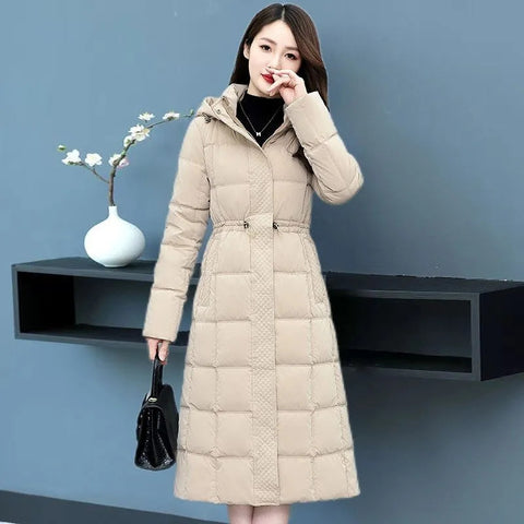 Sonicelife Warm Women Winter Hoodies Parkas Jacket Casual Thick Elegants Abrigos Quilted Overcoat Korean Slim New Cotton Padded Parcas Coat