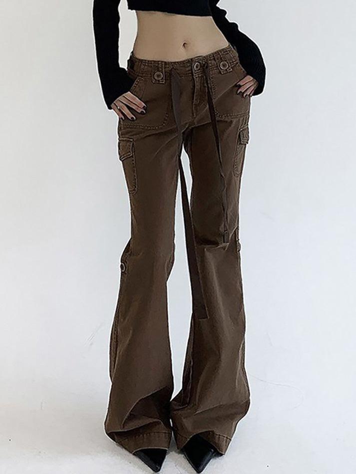 Sonicelife-Low Waist Slim-Fit Boot-Cut Jeans