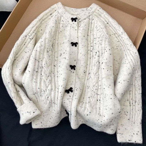 christmas outfit Sonicelife Wear the popular style bow knitted cardigan for women's autumn and winter Korean sweater jacket ins women clothing y2k tops emo