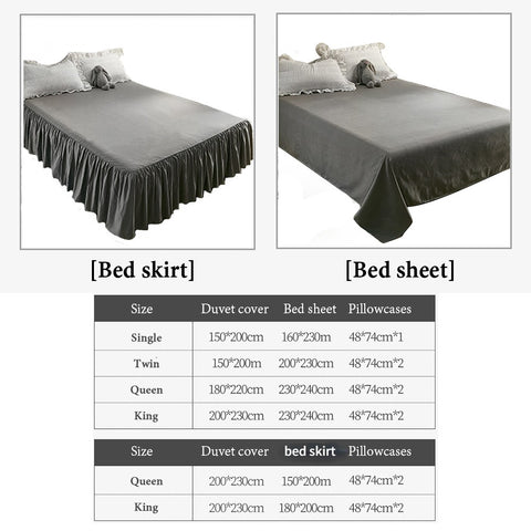 Sonicelife Pink Ruffled Seersucker Duvet Cover Set 3/4pcs Soft Lightweight Down Alternative Grey Bedding Set with Bed Skirt and Pillowcases