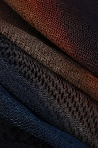 Sonicelife-Tie Dye Ruched Detail Mesh Midi Dress