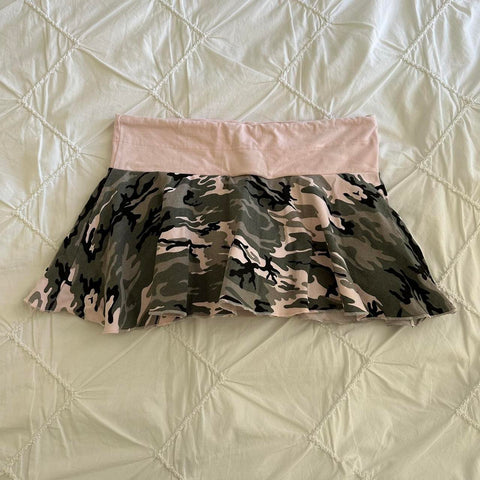 Sonicelife Summer Y2K vintage leopard-print ruffled low-rise mini skirt for ladie Camo skirt aesthetic Elegant fashion for party streetwear