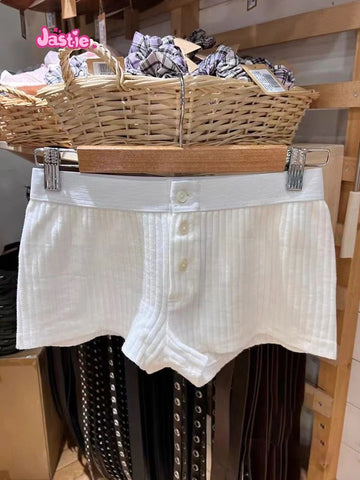 Sonicelife Sweet Solid Bow Camis Shorts 2 Pieces Sets Cute White Cotton Slim Crop Top Patchwork Shorts Two Piece Set For Women Y2k Summer