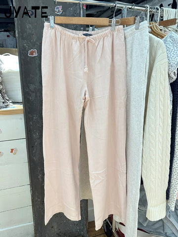 Sonicelife Streetwear Drawstring Straight Sweatpants Women Autumn Cotton Casual High Waist Trousers Vintage Sweet Pink Sport Y2K Long Pants