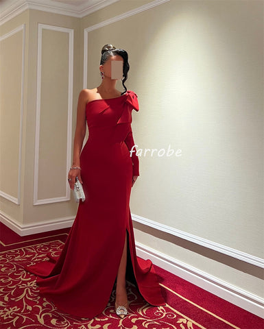 Sonicelife Customized Fashion Sizes Available Jersey Pleat Ruched Mermaid One-shoulder Long Dresses Bespoke Occasion Dresses Exquisite (PRE-ORDER)