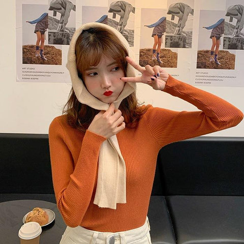 Black Friday Sonicelife Knitted Solid Slim Turtleneck Women Casual Simple Elastic Thin Pullover Sweaters Lady Korean Autumn Chic Daily Basic Knitwear