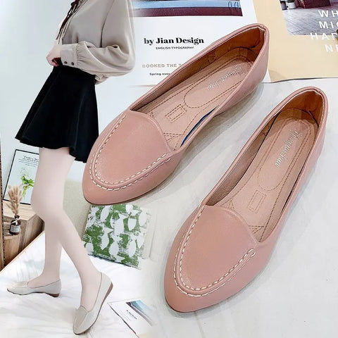 Sonicelife Summer Shoes Shallow Mouth Autumn Bow-Knot Female Footwear Pointed Toe Casual Sneaker 2025  Fall Butterfly Nurse Dress
