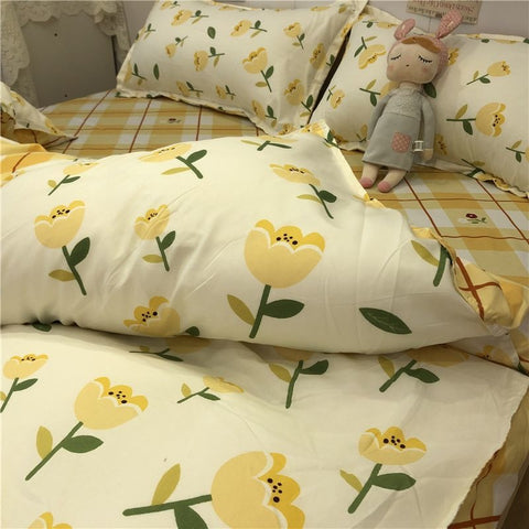Sonicelife Ins Style Fashion Butterfly Bedding Set For Girls Boys Double Size Flat Sheet Duvet Cover Pillowcase Bed Linen Home Textile