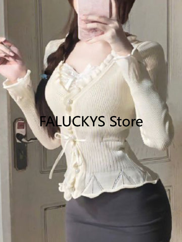 Sonicelife 2025 Autumn Elegant 2 Piece Set Office Lady Casual Outwear Mini Skirt + Women Evening Party Slim Y2k Crop Top Korean Fashion