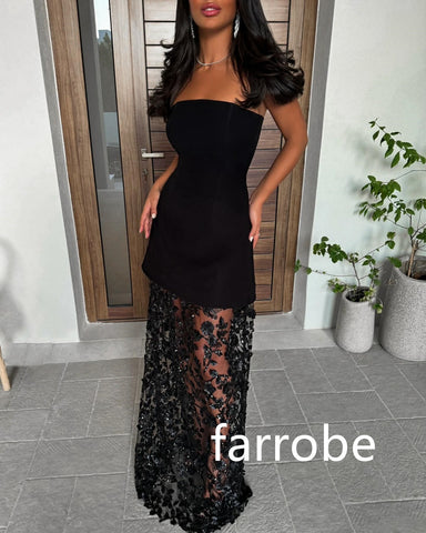 Sonicelife Customized Simple Jersey Pleat A-line Strapless Midi Dresses Bespoke Occasion Dresses Classic Exquisite Modern Style Pastrol Uni (PRE-ORDER)