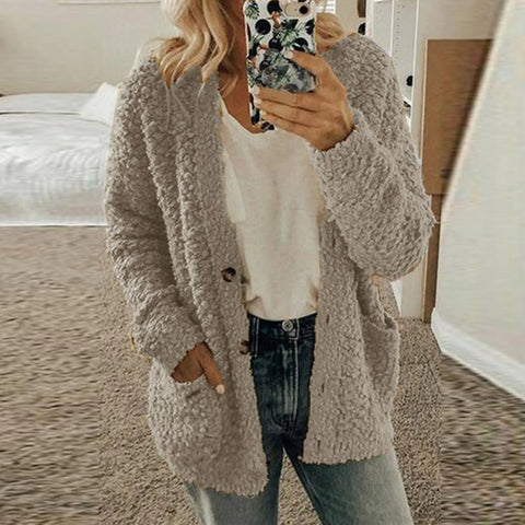 christmas outfit Sonicelife Autumn Soft Long Coat Women Jumper Pull Femme Loose Knitted Ladies Outerwear Outerwear Buttons Cardigan Coat Sweater Clothing