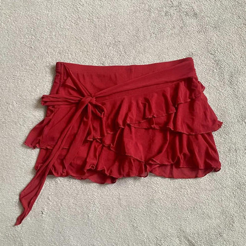 Sonicelife Hot Girl Bow Bottoms Y2K Women Chic Mini Skirts Vintage Lower garment Daily Sexy Slim Gothic Chic Soft Harajuku Tide Clothing