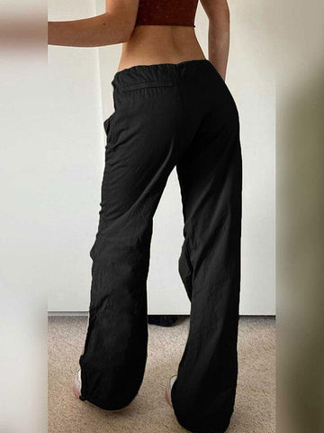 Sonicelife Straight Leg Pocket Cargo Pants