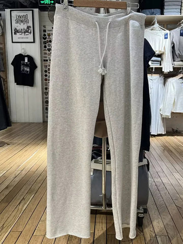 Sonicelife Fashion Basic Solid Drawstring Wide Leg Pants Women Spring Casual Simple High Waist Joggers Sweatpants Vintage Y2K Loose Trouser