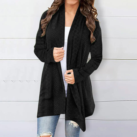 christmas outfit Sonicelife Women's Cardigan Sweater Fall Open Front Knit Oversized Cardigans Duster Coats with Pockets Warm Casual Simple Cardigan