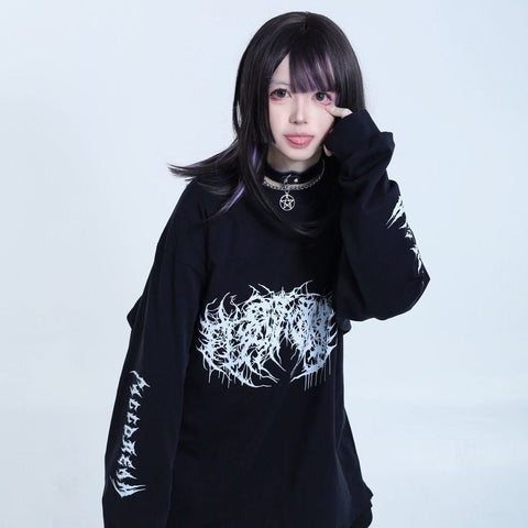 Sonicelife 2025 Ropa Mujer Streetwear Hip-hop Hoodies Women Clothes Japanese Harajuku Tops O-neck Casual Sweatshirts Print Chic Y2k Hoodie