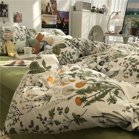 Sonicelife Euro Nordic Blue Solid Home Bedding Set Simple Soft Duvet Cover Set With Sheet Comforter Covers Pillowcases Bed Linen