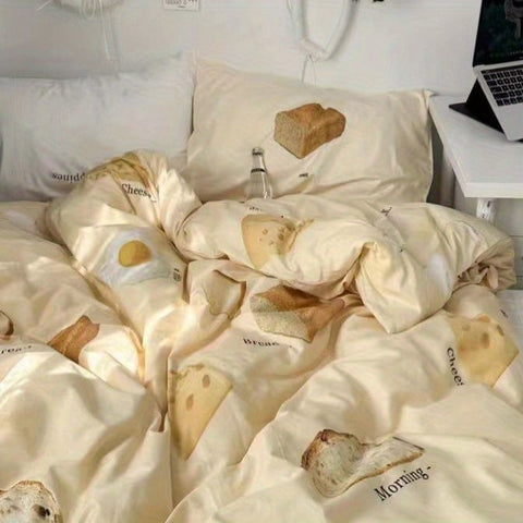 Sonicelife Doughnut Soft And Cute Donut Bedding Set Ins Linen And Duvet Cover With Pillowcases Single Double Full Size For Kids Adults