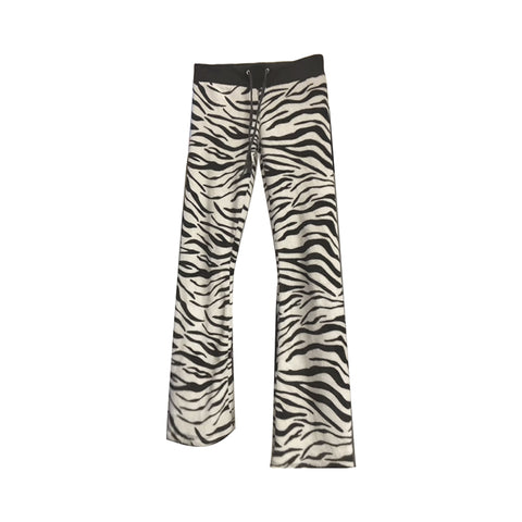 Sonicelife Zebra stripe pattern trousers rock aesthetic harajuku Y2K bottoms straight grunge punk fashion casual abi retro women's trousers