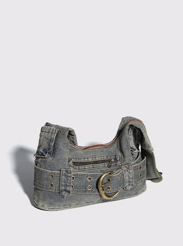 thanksgiving outfit Sonicelife Nyla Denim Shoulder Bag