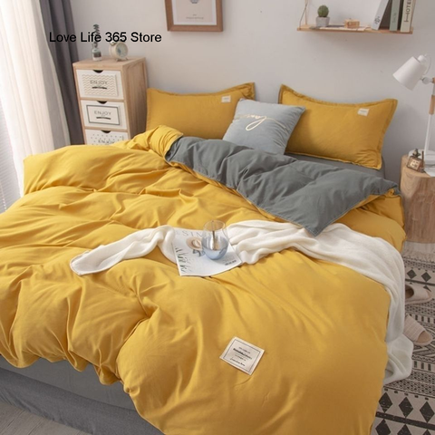 Sonicelife Solid Pink Color Bedding Set Soft Polyester Flat Sheet Full Size For Male And Female Double-sided Availability Bedroom Decor