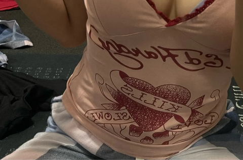 Sonicelife Kawaii Crop Top Camis Women Clothes Lace Sexy Slim Pink Cute 2000s Top Sling Grunge Coquette Femme Punk Tank Top Y2k Clothing