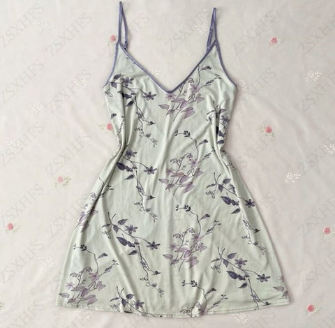 Sonicelife Sexy Dress Summer Women Clothes Punk Slim High waist Harajuku Femme Dresses Flower Kpop Mini Dress Vintage 90s Korea Y2k Dresses