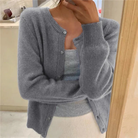 christmas outfit Sonicelife Women Kintted Cardigan Long Jacket Autumn Spring Thin Crochet Loose Long Sleeve Winter Sweater 2025 Warm Jumper Coat Cardigans