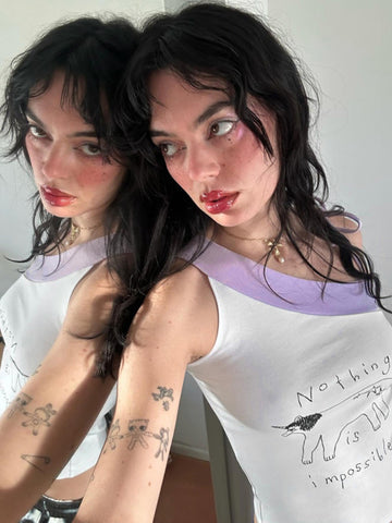 Sonicelife Hotsweet Y2k Camisole Women Streetwear Hipster Vintage 2000s Cute Kawaii Lettes Printed Lace-up Crop Tank Tops Female