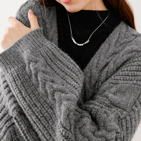 Sonicelife Outerwear Winter Fall Loose Thickened Warm Long Cardigan Coat Streetwear Coat Solid Long Sleeve Knit Sweater Coat Rib