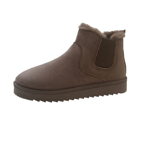 Sonicelife 2025 Thick-soled snow boots  winter new style plus velvet thickened warm  bread ladies shoes big cotton shoes