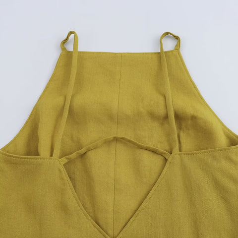 Sonicelife Women's Dress with a halter neck and a single neckline with a backless design a fashion and sexy Tempe new